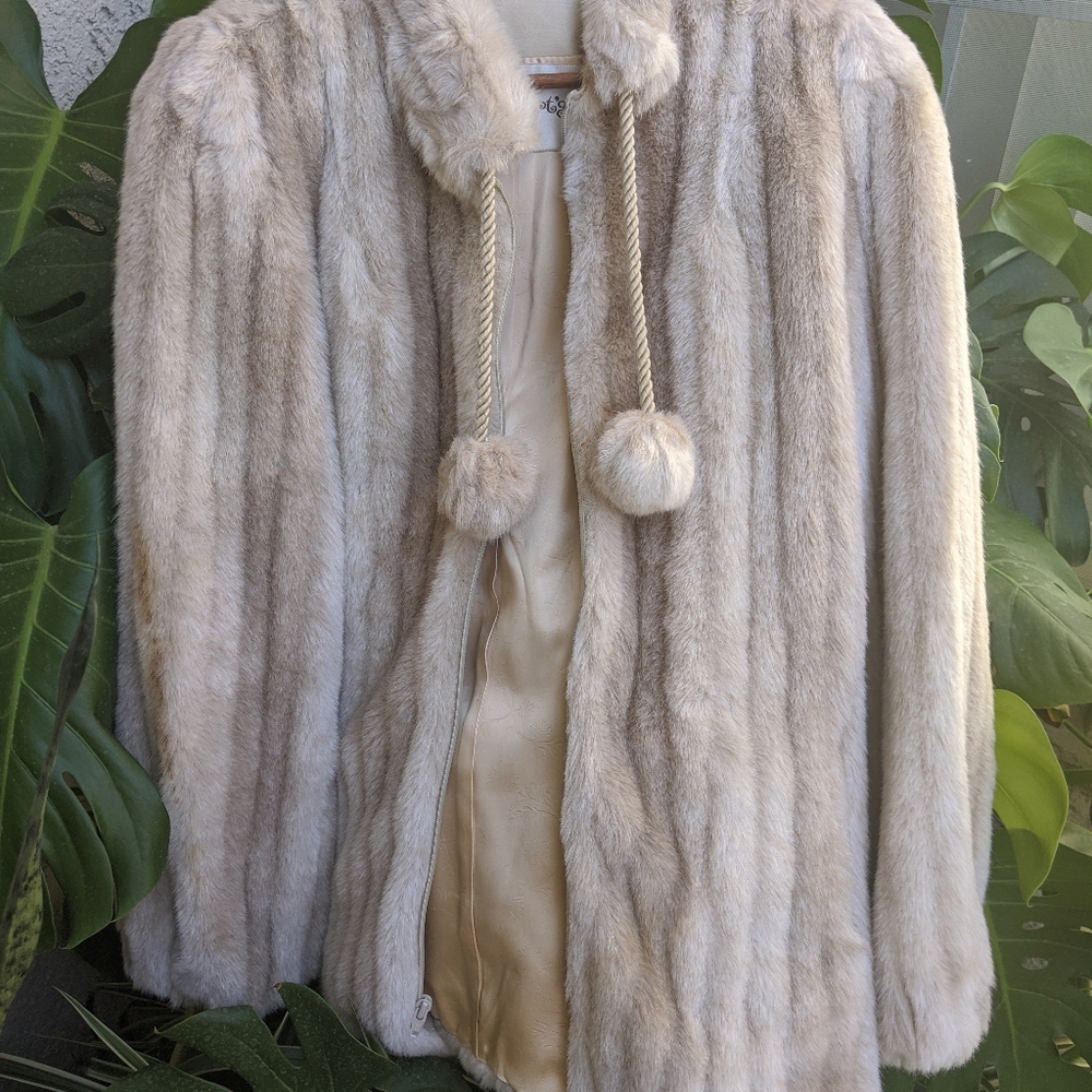 Vintage Snow Mink Hillman faux fur jacket